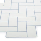 CTG Brands Herringbone Wall Tile, 10" x 10", White, 6 Pack-Dimension parfaite : chaque feuillet de dosseret mesure 25,4cm L x 25,4cm H (10" L x 10" H) (environ 0,39 mètres carrés/4,17 pieds carrés par carton)
