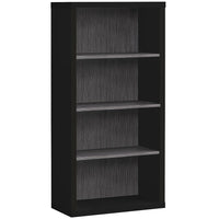 Monarch Specialties - 7407 48 po H Etagere - Noir/Gris Avec Tablettes Ajustable-Beaucoup d'espace de rangement avec 3 tablettes réglables à panneaux épais - 1 tablette fixe