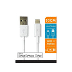 LOGiiX - Câble de chargement et de synchronisation Lightning LGX-10951, 30 cm, blanc-Compatible avec toutes les versions d’iPod, d’iPhone et d’iPad, le câble de chargement et de synchronisation de LOGiiX peut être utilisé avec les Mac et les PC.
