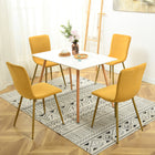 FurnitureR - Chaise de salle manger jaune, ensemble de 4, SCARGILL GREY-3 mois