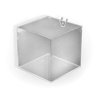 Azar Displays – Bac cubique, 6 po, 4/paquet (556109)-Utilisez-le sur un panneau à latte ou sur un panneau perforé ou comme un présentoir de comptoir