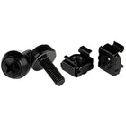 StarTech  Écours cage et vis M5 x 12 mm, 50/paquet, noir-Tous faits en acier noir