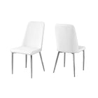 Monarch Specialties - 1033 Chaise - Simili-Cuir Blanc/Chrome - Paquet de 2-Parson