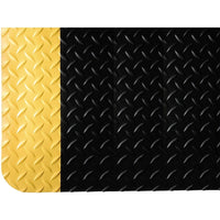 Wearwell – Tapis Diamond-Plate SpongeCote nº 415, 2 pi x 3 pi, noir/jaune-La base en éponge Nitricell® résistante offre un confort et améliore la productivité 