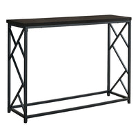 Monarch Specialties - 3534 Table D'Appoint 44 po L - Console D'entrée Espresso/Noir-Surface moderne et stylée d'aspect bois en brun foncé