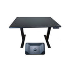 Uncaged Ergonomics - Bureau électrique avec plateau à clavier et tapis anti-fatigue-Un bureau de bureau à hauteur réglable magnifique et luxueux et un bureau assis-debout ou debout parfait
