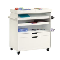 Sauder - Craft Pro série Chariot d'artisanat - Blanc-Chariot artisanal pour le stockage