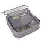 NICCI – Ensemble d'accessoires de rangement pour bagages, 6 pièces, gris-Grand sac à glissière : 15,75 x 12,2 x 4,72 (po)