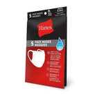 Masque pour adulte réutilisable 100 % coton à 3 épaisseurs Hanes - Blanc - Paquet de 5-Zone couverte sur le visage : 17,8 cm x 12,7 cm (7 po x 5 po)