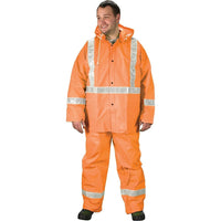 SCN Industrial - Vêtements De Pluie Pour La Circulation Tornado, Pvc, T-Grand, Orange Haute Visibilité, paquet de 3-Couleur Orange haute visibilité