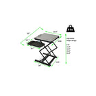 Uncaged Ergonomics – Convertisseur de bureau debout pour portatif, très haut avec tapis de souris, noir-Profil compact : le petit bureau compact pour ordinateur portatif debout occupe moins de 13 x 16 po d'espace de bureau