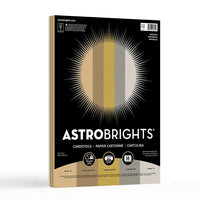 Papier cartonné Astrobrights de couleur, 8,5 x 11 po, 65 lb / 176 gsm, assortiment de 5 couleurs naturelles, paq./50 (99972)-Papier cartonné aux couleurs naturelles pour des projets créatifs et durables. Les couleurs incluent : cosse, kraft d'épicier, nid d'abeilles, béton et caillou