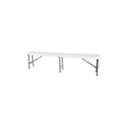 Kleton - Bancs pliants, Polyethylène, 72 po lo x 12 po la x 17 po h-Cadre et pattes pliantes en acier pour plus de resistance