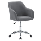 Chaise de travail rembourrée avec base chromée Marlowe de CorLiving - Gris-Recouvert d’un tissu tissé de haute qualité de qualité supérieure