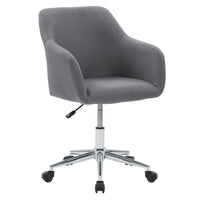 Chaise de travail rembourrée avec base chromée Marlowe de CorLiving - Gris-Recouvert d’un tissu tissé de haute qualité de qualité supérieure