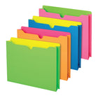 Pendaflex - Chemises pochettes Twisted Glow  - format lettre - couleurs assorties - paquet de 10-Côtés et fond fermés pour protéger les papiers et les petits articles