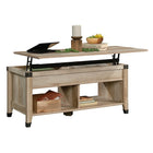 Sauder - Table basse Carson Forge 423040 à dessus relevable, chêne linteau-Le dessus se soulève vers le haut et vers l'avant pour créer une surface de travail polyvalente pour les factures, le travail à la maison ou même les collations.
