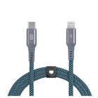 LOGiiX - Tresse Piston Connect USB-C vers Lightning - 1.5M - Turquoise-Chargez votre iPhone jusqu'à 3 fois plus rapidement avec un câble USB C vers Lightning