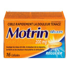 MOTRIN - Gélules de 200 mg, régulier, paq./16-Recommandé pour les adultes et les enfants de plus de 12 ans