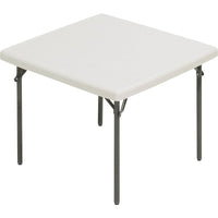 Staples - Table pliante carrée, 36 po, gris clair-Résistante aux éclaboussures de café et autres liquides; se nettoie à l'aide d'un linge humide