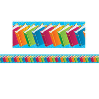 Edupress - Bordure de livres EP618R, 39 x 3 po, livres, multicolore, 96/paquet (EP-618R)-Bordures pour améliorer l’apparence d’une pièce