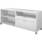 Bestar – Bahut de la collection Pro Linea, blanc-Surfaces de qualité commerciale de 1 po avec fini en mélamine résistant aux égratignures, taches et à l'usure