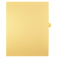 Markmaker - Intercalaires imprimes Legal, Chamois, 1/25th coupe, format lettre, sans trous, 25 tabs/PQT, 5 PQT/Boite, Numero 61-Intercalaires imprimes Legal