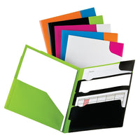 Oxford - Reliure en poly à quatre pochettes Divide It Up, variées-Gardez les grands et petits papiers organisés en un seul endroit