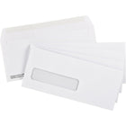Staples Enveloppes blanches de sécurité avec fenêtre n° 9, 3 7/8 po x-Bien gommée pour assurer le scellage