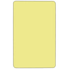 Flash Furniture – Table d’activités rectangulaire de 30 x 48 po, surface thermofusionnée, pattes standards réglables, jaune-Forme : rectangulaire