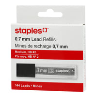 Staples - Mines de rechange pour portemine - 0,7 mm - HB - 144 mines-Pour la plupart des portemines 0,7 mm
