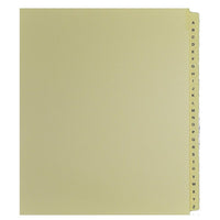Mark Maker – Ensemble d’onglets séparateurs juridiques blancs, 1/26 onglets, format lettre, sans trous, lettres A à Z-Onglets séparateurs beiges, 1/26 onglets