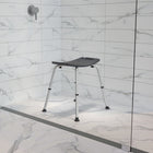 Flash Furniture Chaise De Bain Et Douche Réglable série HERCULES-Gris (DCHY3410LGRY)-Assemblage sans outil