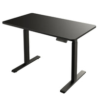 Ezywork - Bureau debout électrique à pièce entière - Cadre noir / Dessus noir-Plateau de table en pièce entière