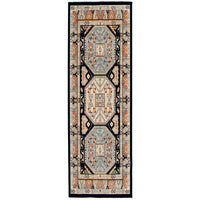 eCarpetGallery Tapis Qashqai Bleu Marine Fonce, Bleu Pale  2'8" x 10'0"-Tapis de passage
