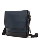 Bugatti, MSG2019BU-Navy Gin & Twill - Sac à bandoulière avec fermeture magnétique pour tablette - Bleu marin-Cuir végane texturé bleu marin