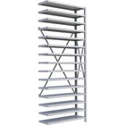Metalware – Étagère enclenchable RK346, 15 tablettes, 36 x 18 x 88 po, gris pâle-Système de tablettes ajustables offrant un espace de rangement solide, mais économique qui convient à vos besoins