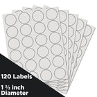 JAM Paper Sceaux autocollants ronds, 1 2/3 po dia., blanc, 2 paquets de 120 (3147612193g)-Taille : 1,6 po