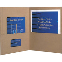 Oxford® - Portfolio recyclé Earth in Mind, naturel, paq./10-Deux pochettes pour retenir les documents amples, résistant aux déchirures