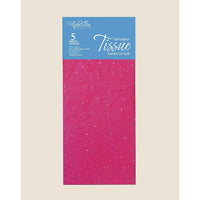 MillBrook Papier de soie avec paillette, Rose foncé, 5 feuilles par paquet, caisse de 12 (93060)-Papier de soie