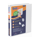 Reliure de présentation Davis Group QuickFit à anneaux ronds, blanc, 3 anneaux, format lettre, 1 po-Format Lettre