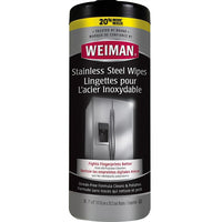 Weiman - Lingettes pour acier inoxydable, Paquet de 30-Les lingettes pour acier inoxydable de Weiman éliminent les traces de doigts, la poussière et la saleté tout en laissant les surfaces brillantes et sans traces