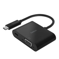 Belkin USB-C à VGA Adaptateur 60W Power Delivery - Noir-L’adaptateur simple pour la charge et la vidéo HD fournit une connexion facile et sans tracas