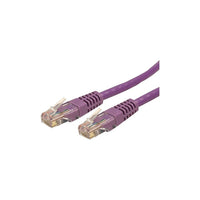 StarTech  Câble de raccordement moulé C6PATCH25PL, catégorie 6, 25 pi, violet-Deux connecteurs RJ-45 mâles assurent une connectivité transparente