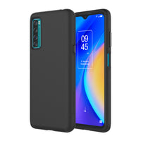 AXS - PROTech coque anti-choc avec bordures surelevees et une durabilite militaire pour TCL 20s, Noir-Resistant aux chocs