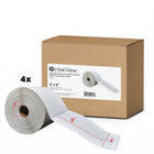 Premium Tape - 4 x 8 po (102 mm x 203 mm) Étiquettes Thermiques Directes - Noyau de 3 po (76 mm) - Paquet de 4-Étiquettes Thermiques Directes