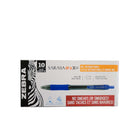 Zebra - Stylos Sarasa à encre gel rétractables – 0,7 mm – bleus – paquet de 10-Prise caoutchoutée souple sans latex