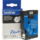 Brother - Ruban pour étiqueteuses, 12 mm, noir sur blanc, n° TC201-Ruban pour étiqueteuse Brother série P-Touch TC
