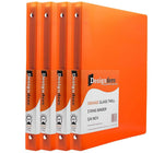 JAM PaperMD – Cartable à 3 anneaux Designders, 3/4 po, orange, 4/paquet-Taille : 0,75 po