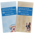 Baseline - Bloc-notes magnétique, ligné, 50 feuilles, Thème animal-Bloc-notes magnétique